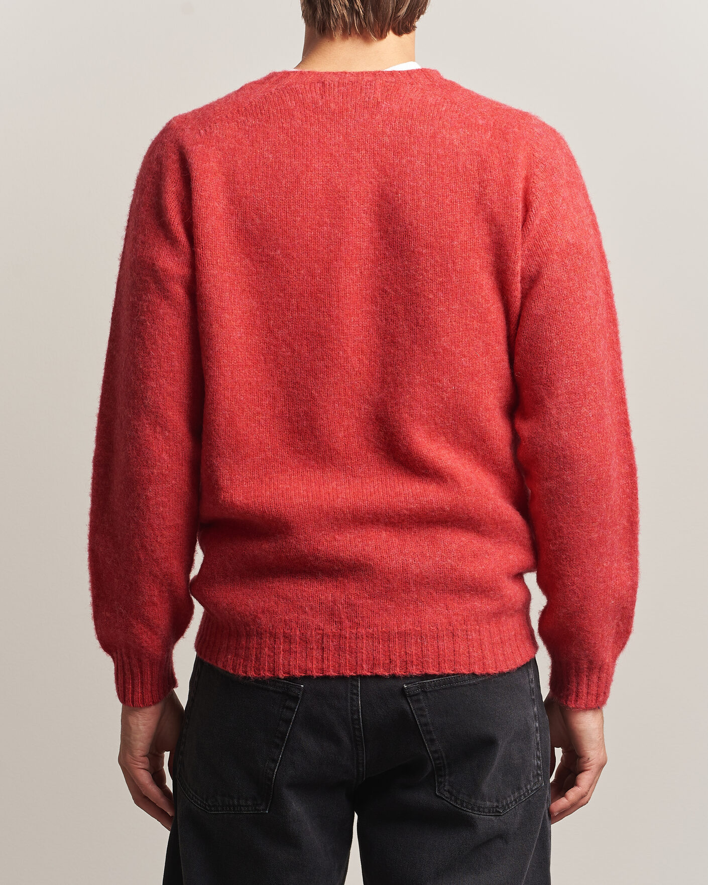 Herren | Pullover | Harley Of Scotland | Brushed Supersoft Lambswool Crewneck Damask