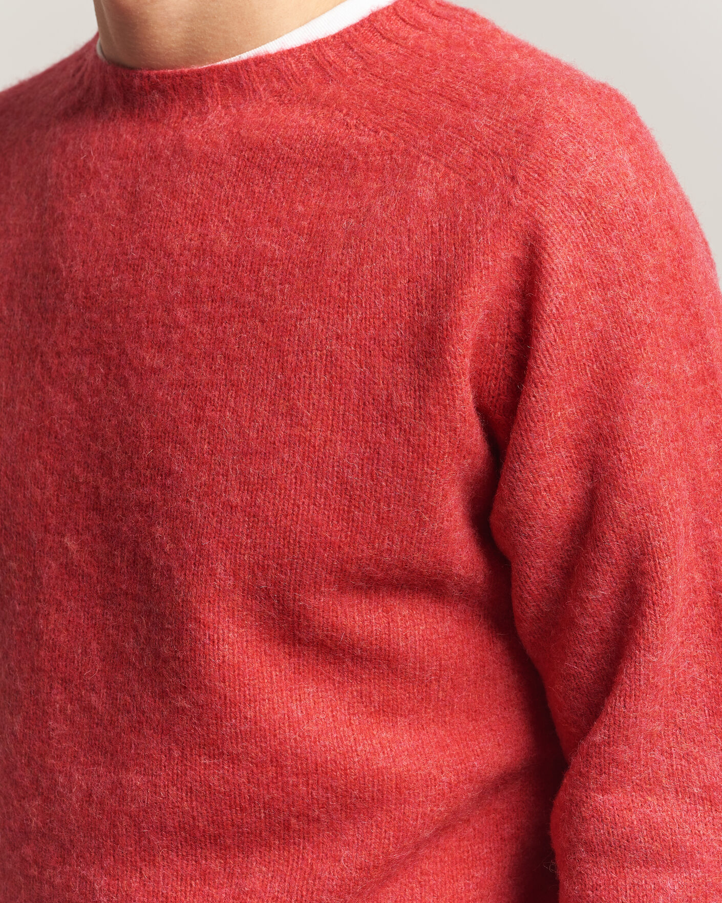 Herren | Pullover | Harley Of Scotland | Brushed Supersoft Lambswool Crewneck Damask