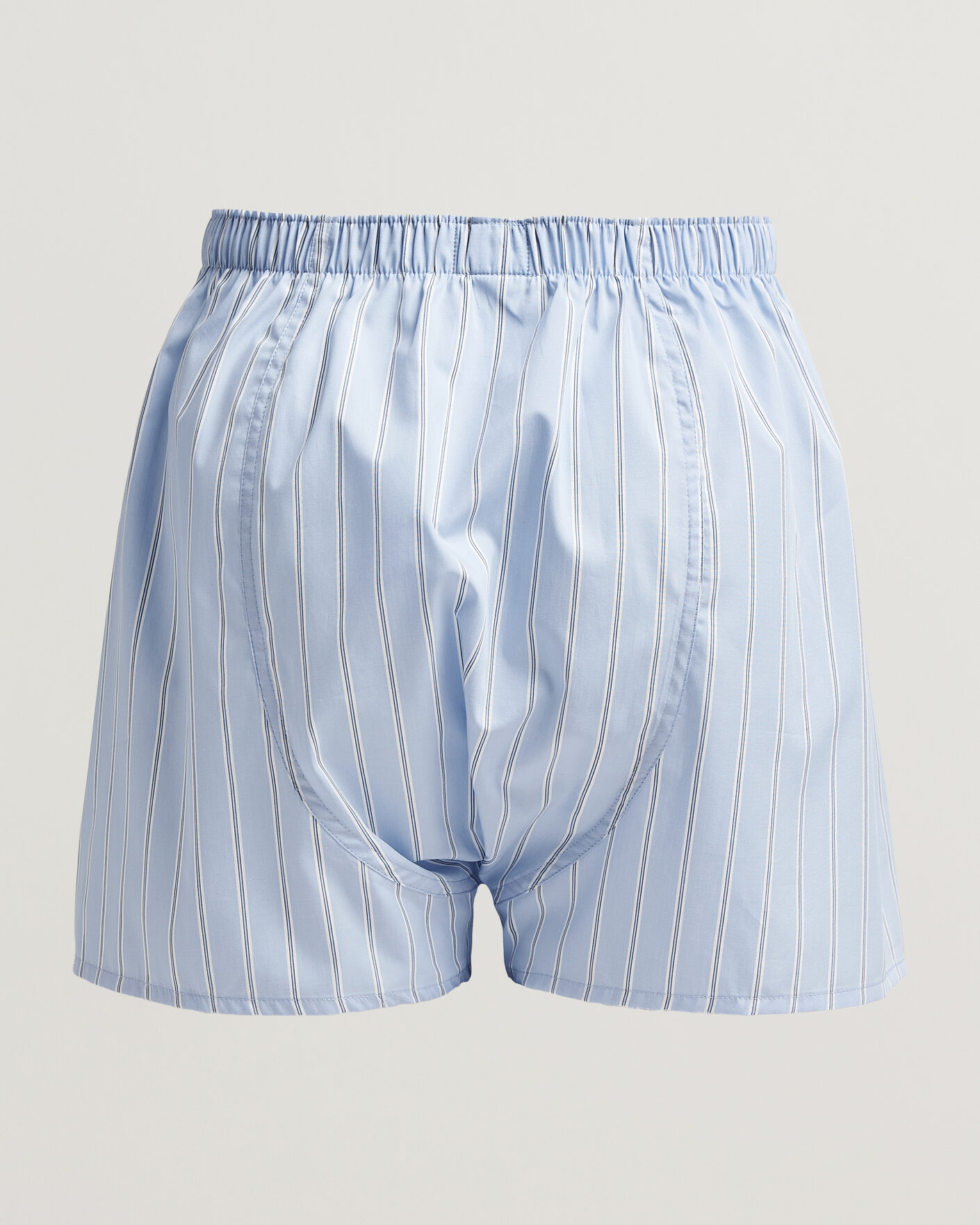 Herren | Unterwäsche | Sunspel | Classic Woven Cotton Boxer Shorts Blue Wide Stripe