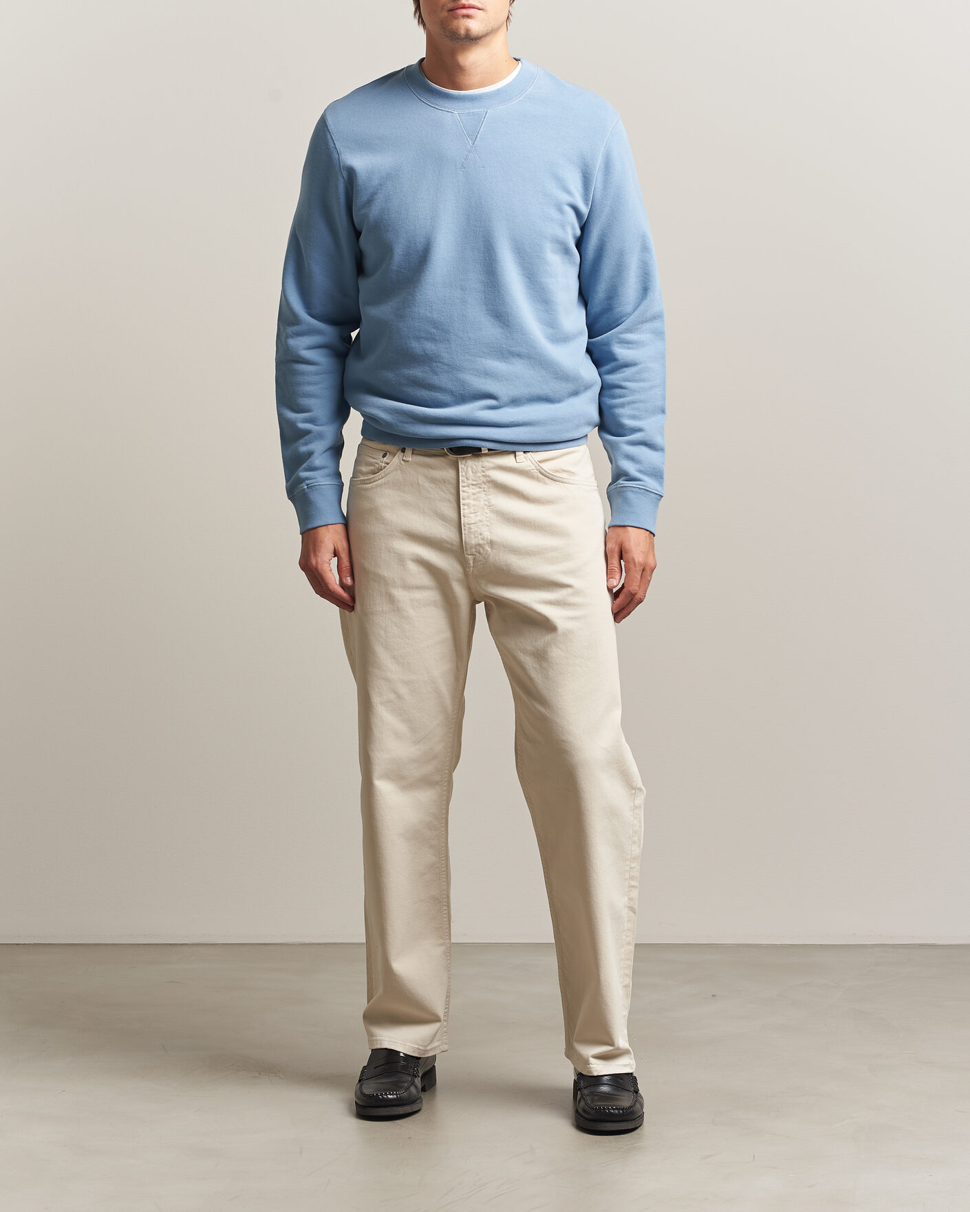 Herren | Pullover | Sunspel | Loopback Sweatshirt Studio Blue