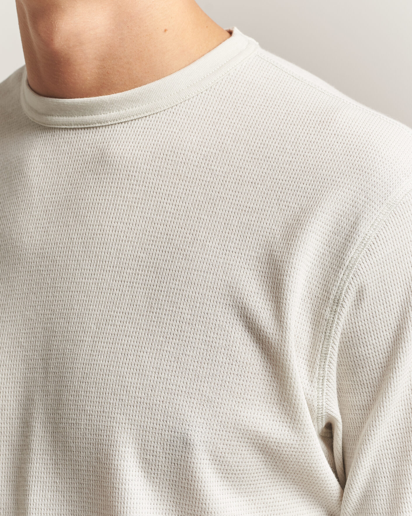 Herren | T-Shirts | Sunflower | Wool Waffle Long Sleeve T-Shirt Kit White
