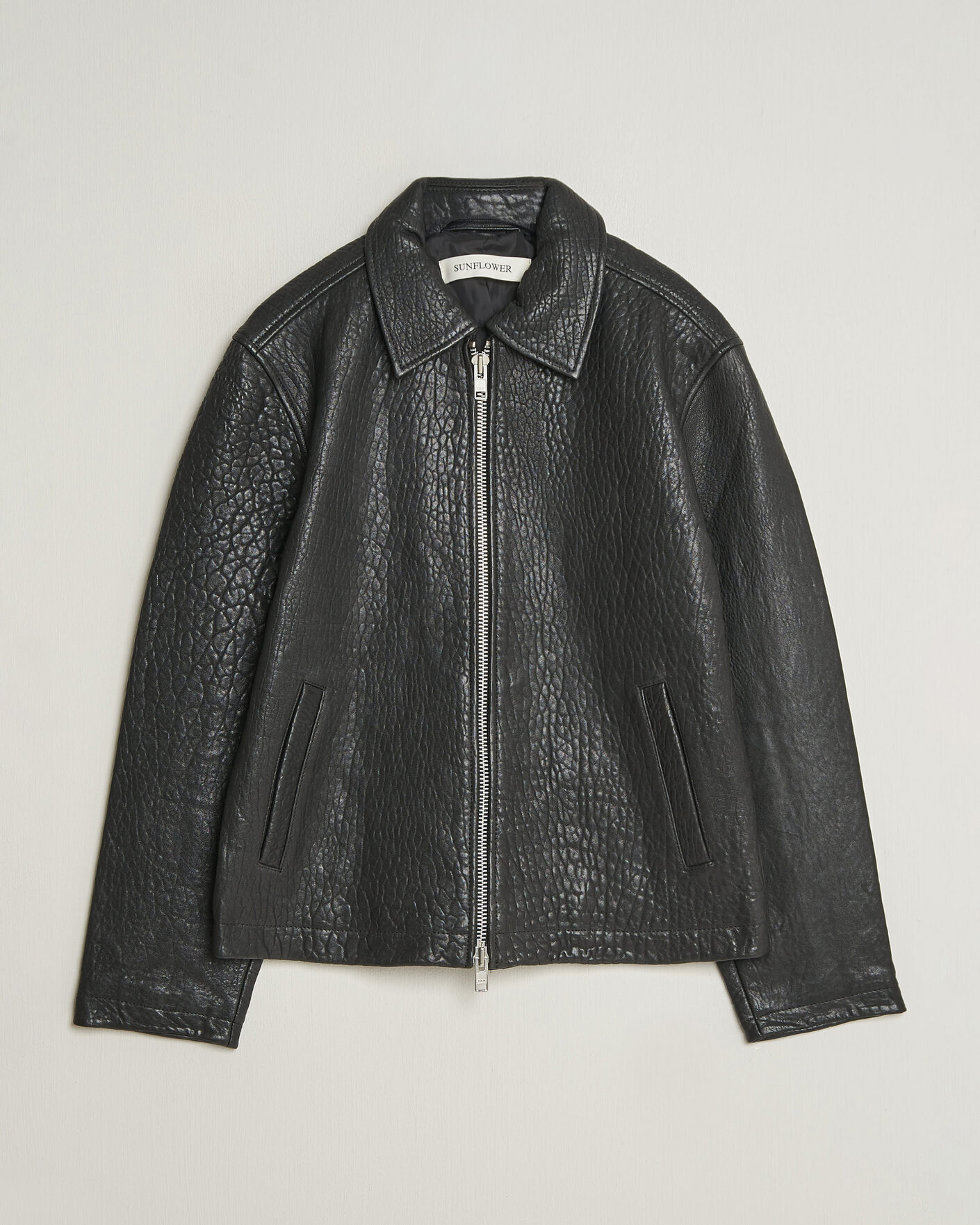 Herren | Jacken | Sunflower | Short Leather Jacket Black