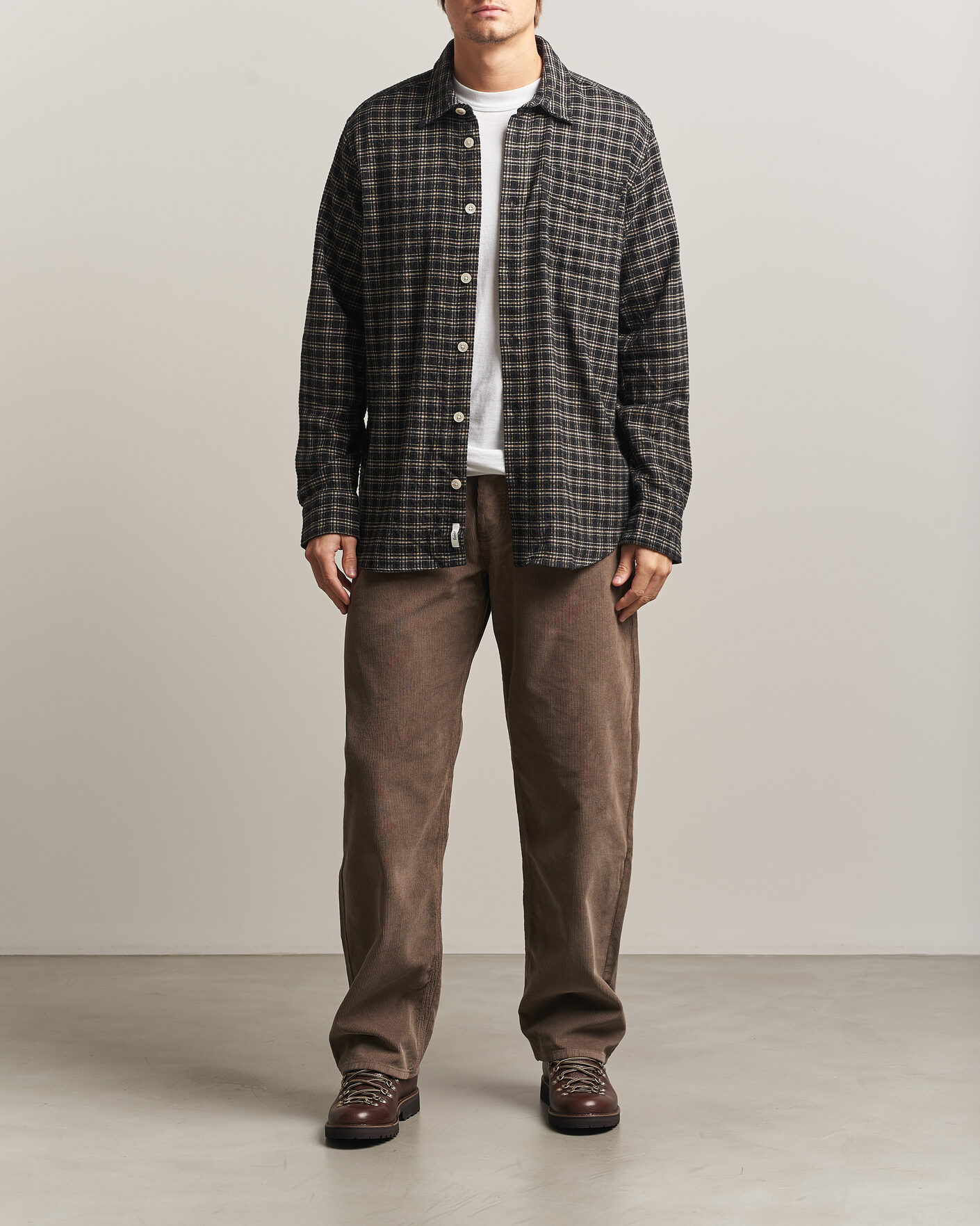 Herren | Hemden | Forét | Form Regular Fit Italian Check Shirt Black