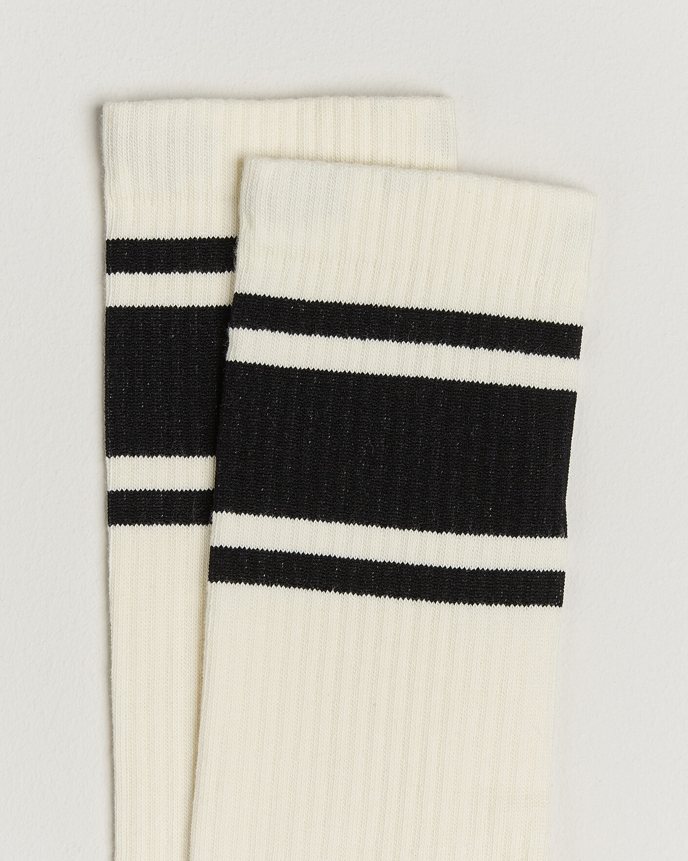 Herren | Unterwäsche | Sweyd | Triple Stripe Cotton Socks White/Black
