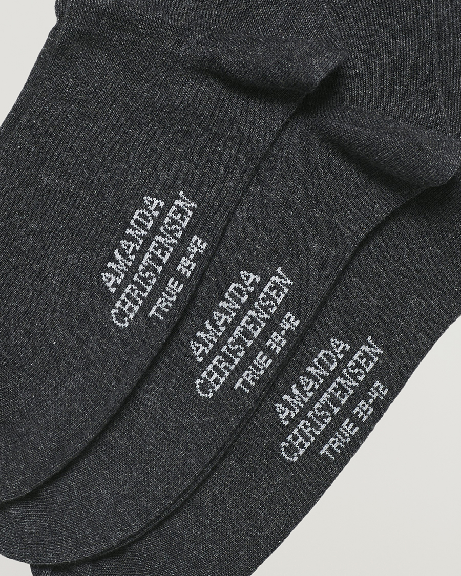 Herren | Unterwäsche | Amanda Christensen | 9-Pack True Cotton Socks Antrachite Melange