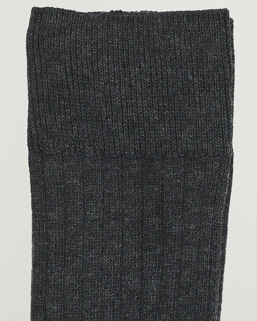 Herren |  | Amanda Christensen | 6-Pack True Cotton Ribbed Socks Antracite Melange