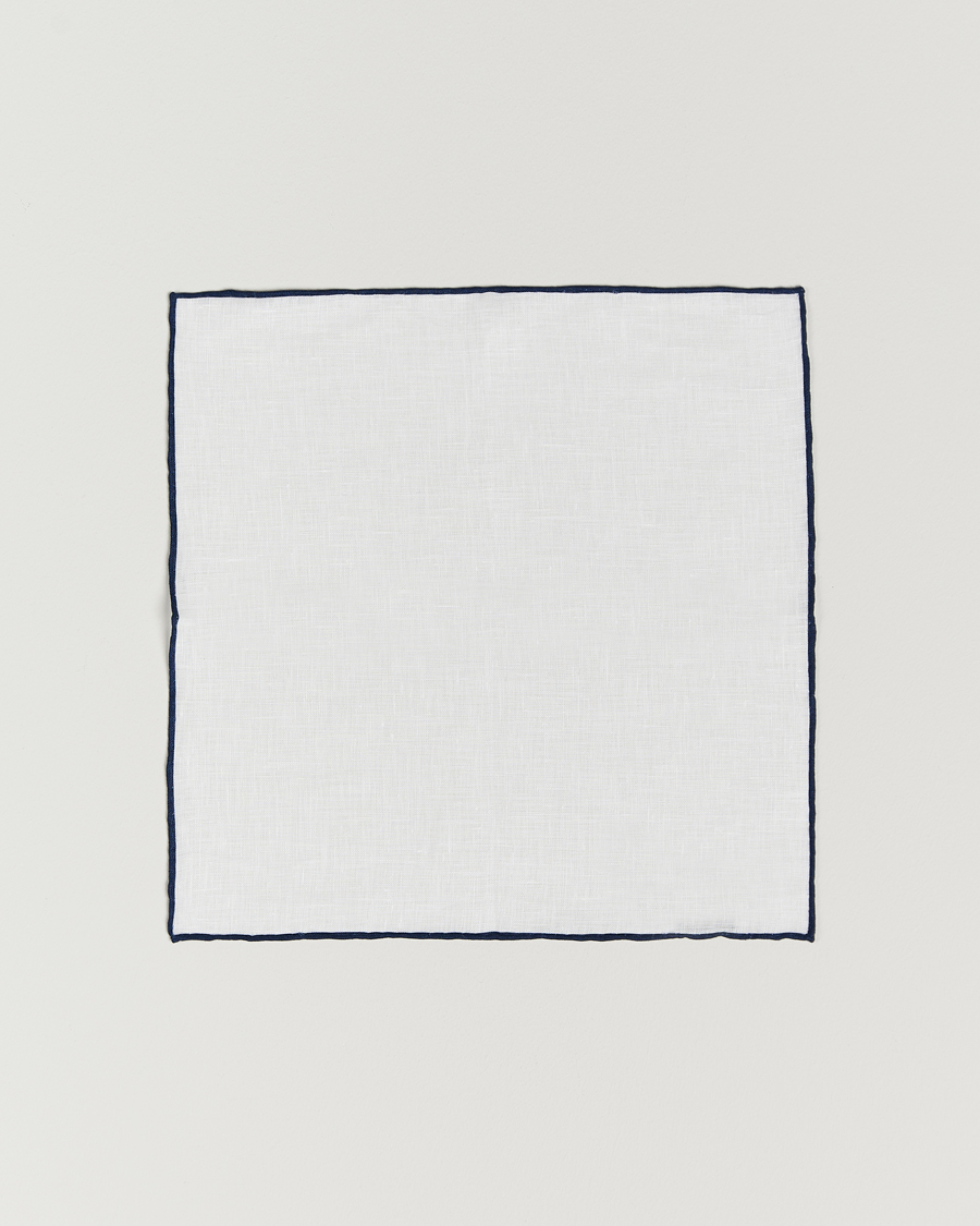 Herren | Einstecktücher | Amanda Christensen | Set Tie & Pocket Square Navy/White