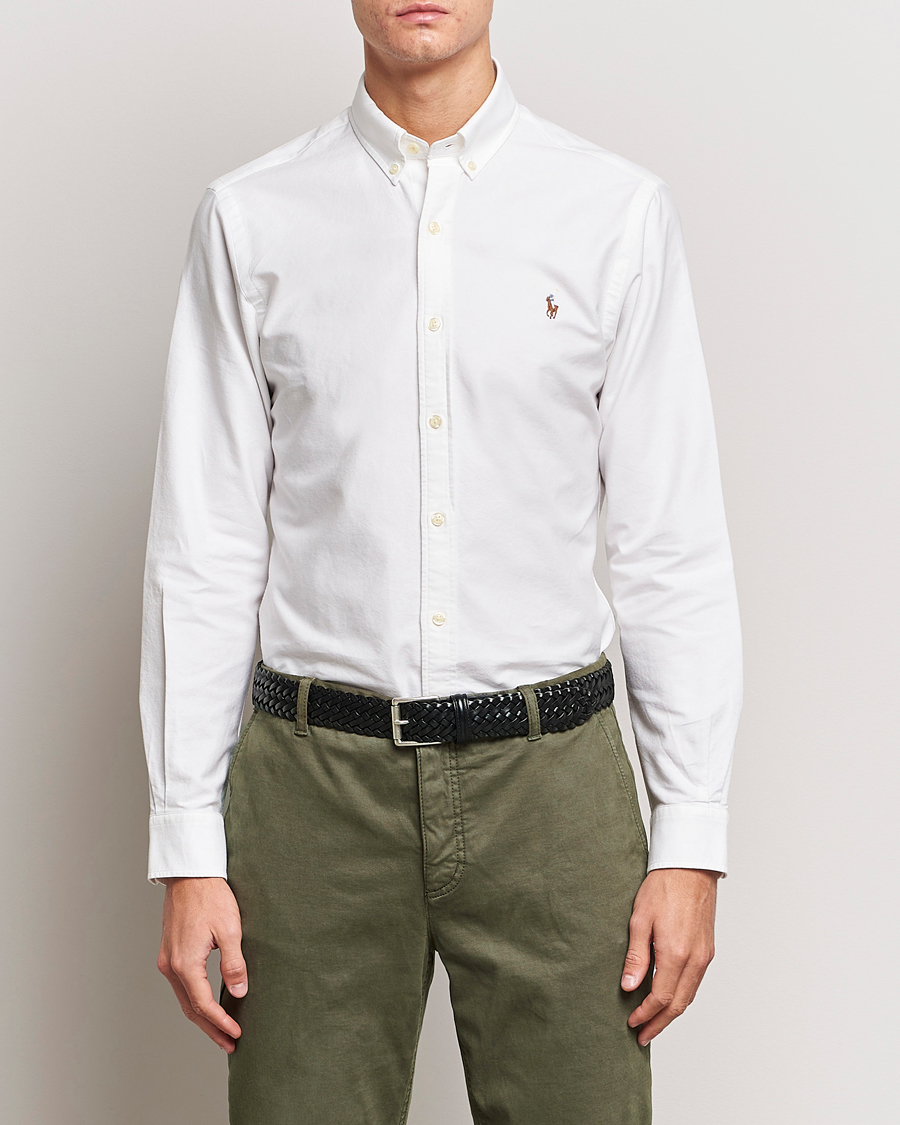 Herren | Preppy Authentic | Polo Ralph Lauren | 2-Pack Slim Fit Shirt Oxford White/Stripes Blue
