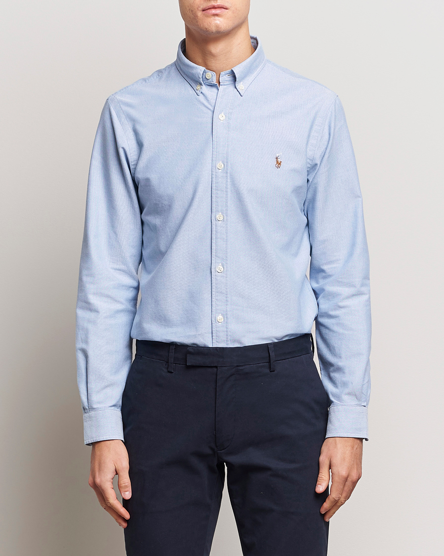 Herren | Preppy Authentic | Polo Ralph Lauren | 2-Pack Slim Fit Shirt Oxford White/Blue