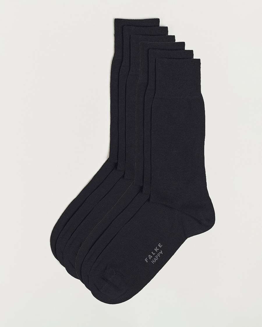 Herren | Unterwäsche | Falke | 6-pack Happy Cotton Socks Black