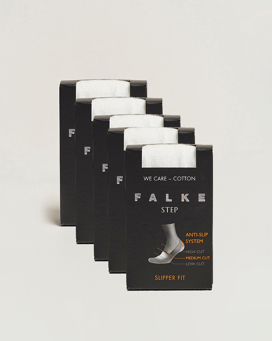Herren | Unterwäsche | Falke | 5-pack Step In Box Loafer Socks White