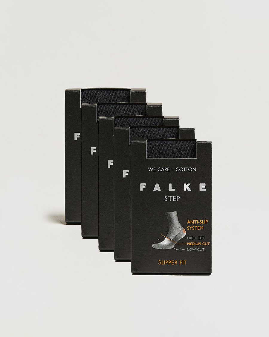 Herren | Unterwäsche | Falke | 5-pack Step In Box Loafer Socks Black