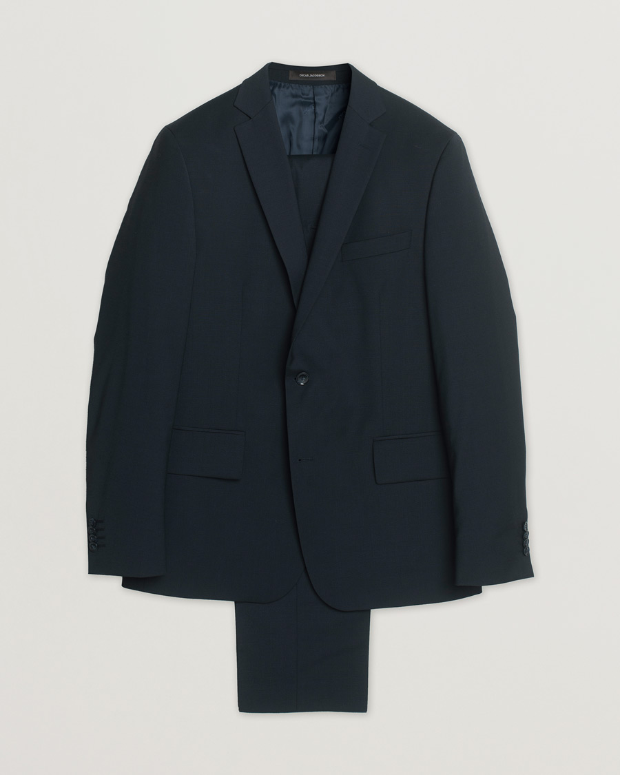 Herren | Oscar Jacobson Floyd/Dave Wool Suit Navy 52 | Pre-owned | Oscar Jacobson Floyd/Dave Wool Suit Navy 52