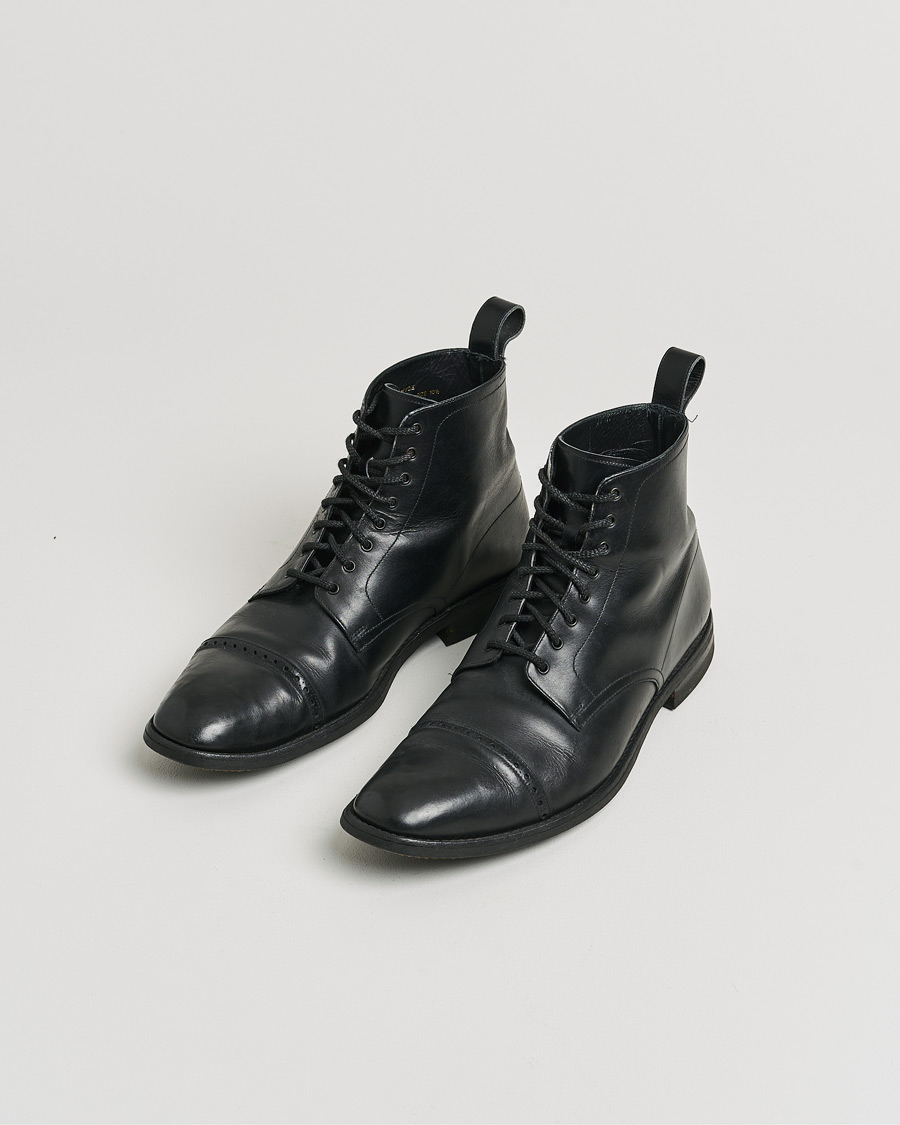 Herren | Loake 1880 Hyde Boot Black Calf UK10,5 - EU44,5 | Pre-owned | Loake 1880 Hyde Boot Black Calf UK10,5 - EU44,5