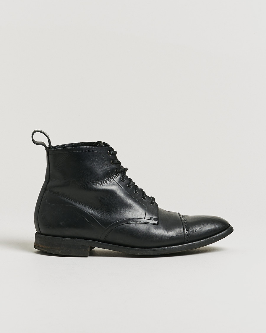 Herren | Loake 1880 Hyde Boot Black Calf UK10,5 - EU44,5 | Pre-owned | Loake 1880 Hyde Boot Black Calf UK10,5 - EU44,5