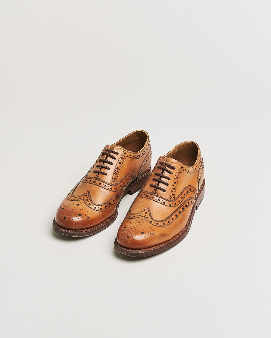 Herren | Pre-owned Schuhe | Pre-owned | Grenson Brogue Cognac Calf UK7 - EU41