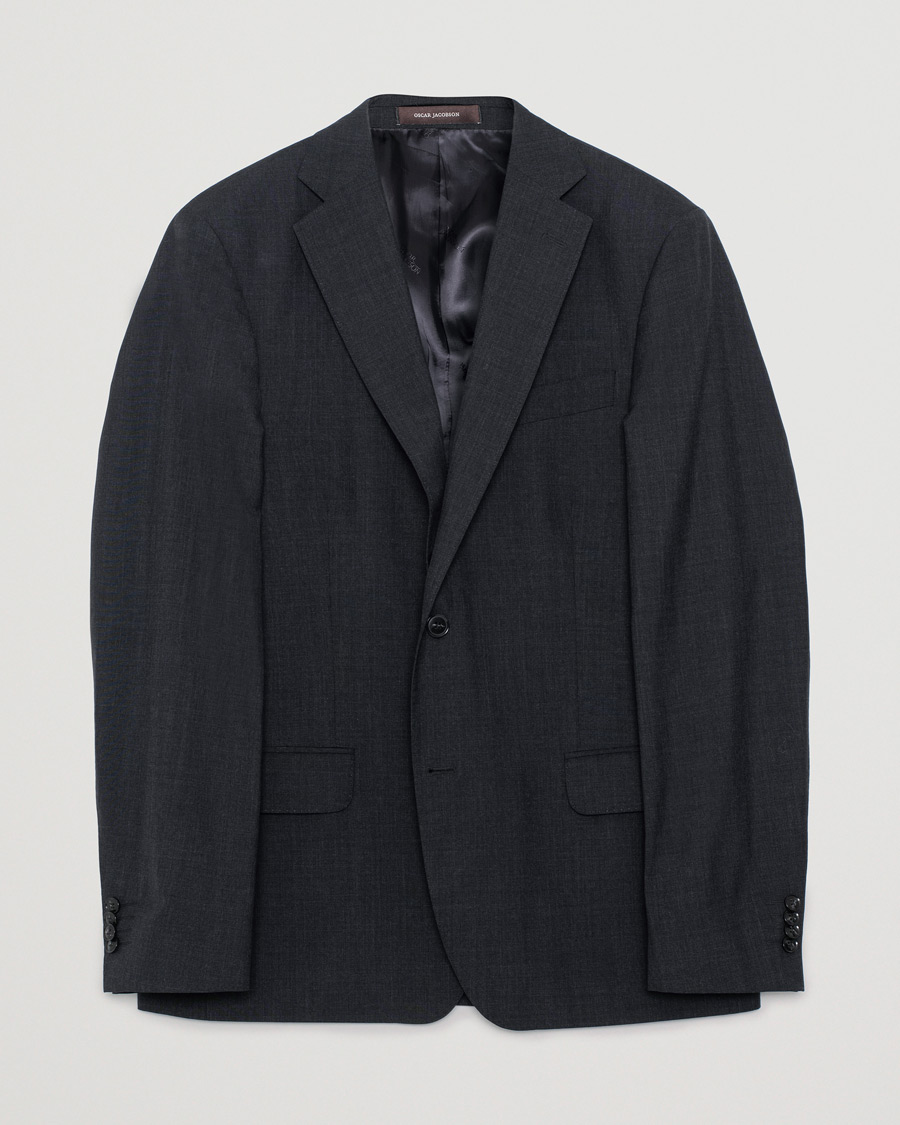 Herren | Oscar Jacobson Edmund Blazer Super 120's Wool Grey | Pre-owned | Oscar Jacobson Edmund Blazer Super 120's Wool Grey