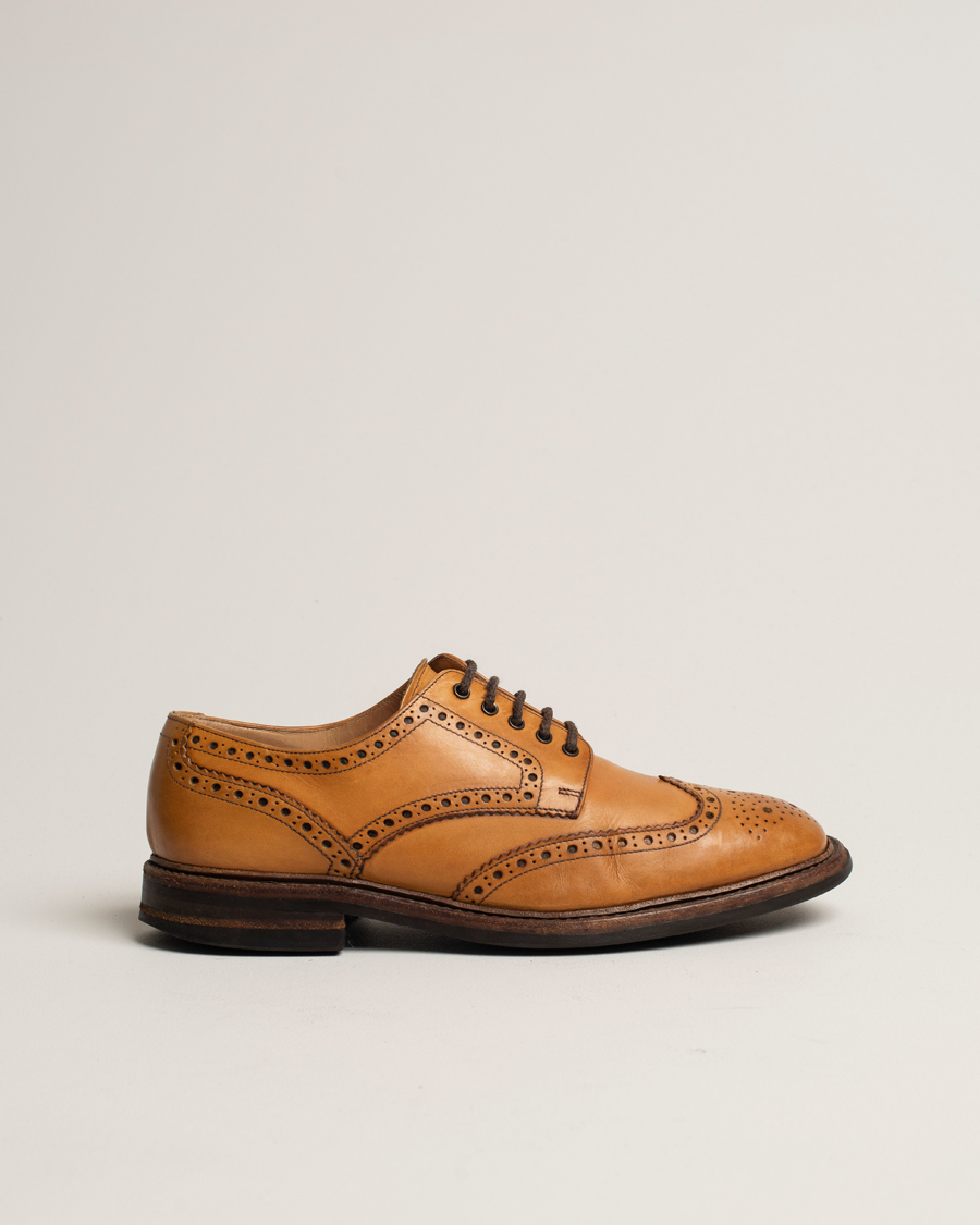 Herren | Loake 1880 Chester Dainite Brogue Tan Burnished Calf | Pre-owned | Loake 1880 Chester Dainite Brogue Tan Burnished Calf