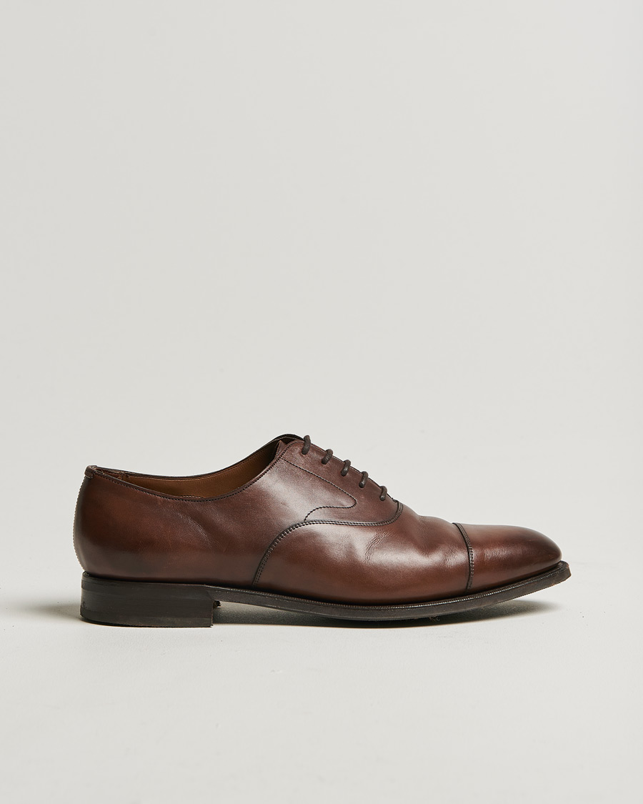 Herren | Edward Green Chelsea Oxford Dark Oak Calf | Pre-owned | Edward Green Chelsea Oxford Dark Oak Calf