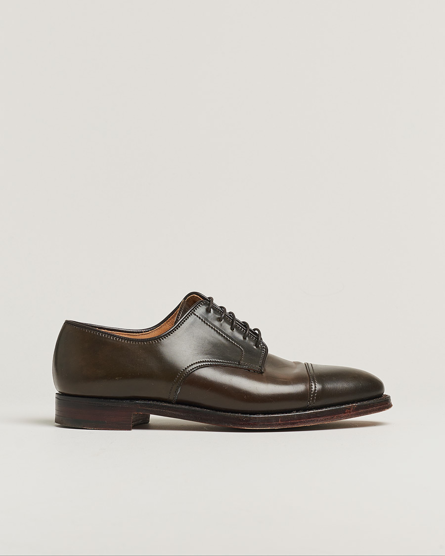 Herren | Crockett & Jones Bradford Derby Dark Brown Cordovan | Pre-owned | Crockett & Jones Bradford Derby Dark Brown Cordovan