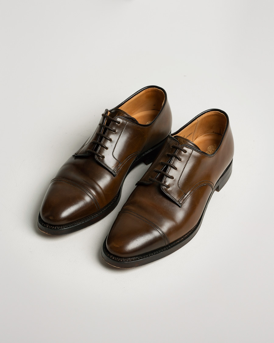 Herren | Crockett & Jones Bradford Derby Dark Brown Cordovan | Pre-owned | Crockett & Jones Bradford Derby Dark Brown Cordovan