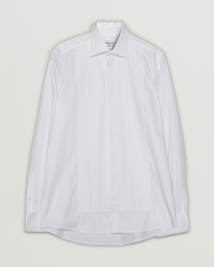 Herren | Stenströms Slimline Smoking Shirt White | Pre-owned | Stenströms Slimline Smoking Shirt White