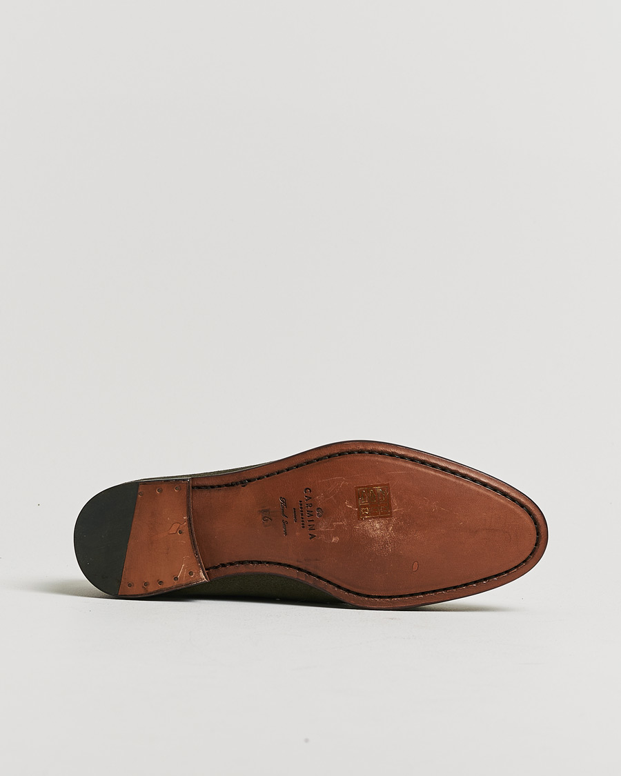 Herren | Pre-owned Rahmengenähte Schuhe | Pre-owned | Carmina Unlined Tassel Loafers Grey Suede UK6 - EU39