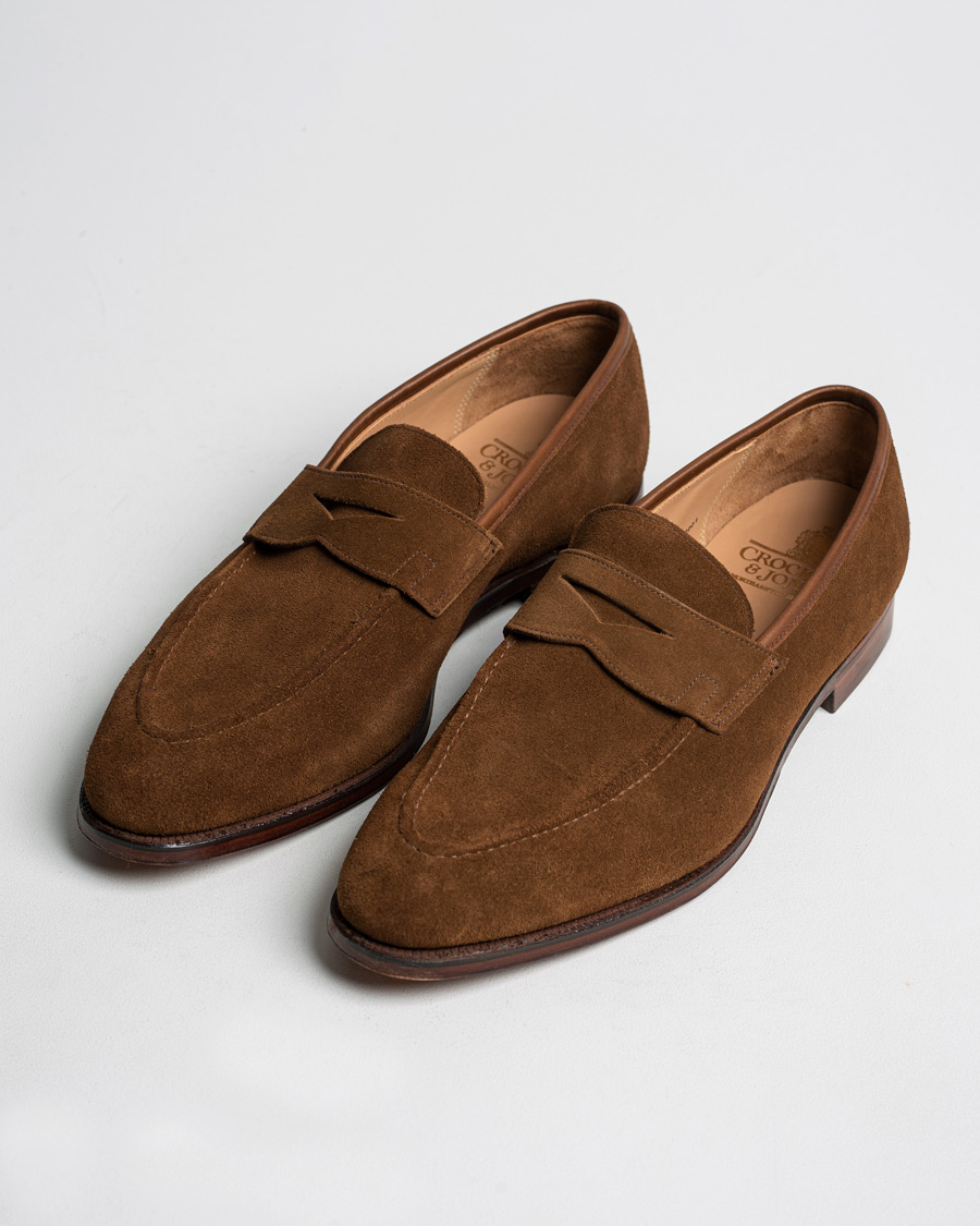Herren | Crockett & Jones Sydney Loafer Snuff Suede UK10 - EU44 | Pre-owned | Crockett & Jones Sydney Loafer Snuff Suede UK10 - EU44