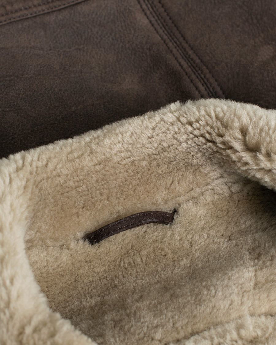 Herren | Pre-owned Jacken | Pre-owned | J.Lindeberg Redster Mud Shearling Suede Jacket Mud Brown