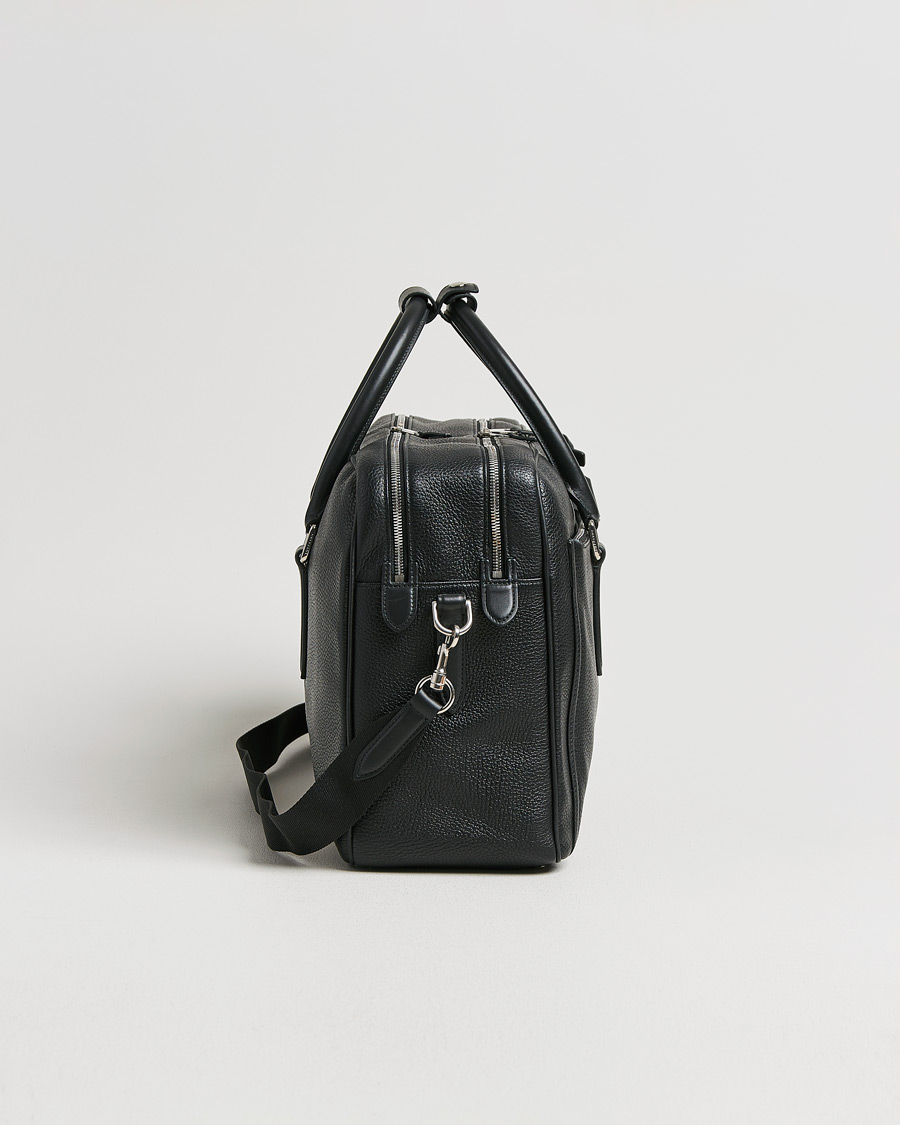 Herren | Smythson Burlington 24 Hour Bag Black Deerskin | Pre-owned | Smythson Burlington 24 Hour Bag Black Deerskin