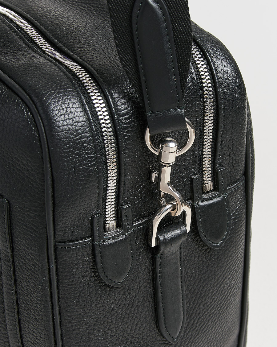 Herren | Smythson Burlington 24 Hour Bag Black Deerskin | Pre-owned | Smythson Burlington 24 Hour Bag Black Deerskin