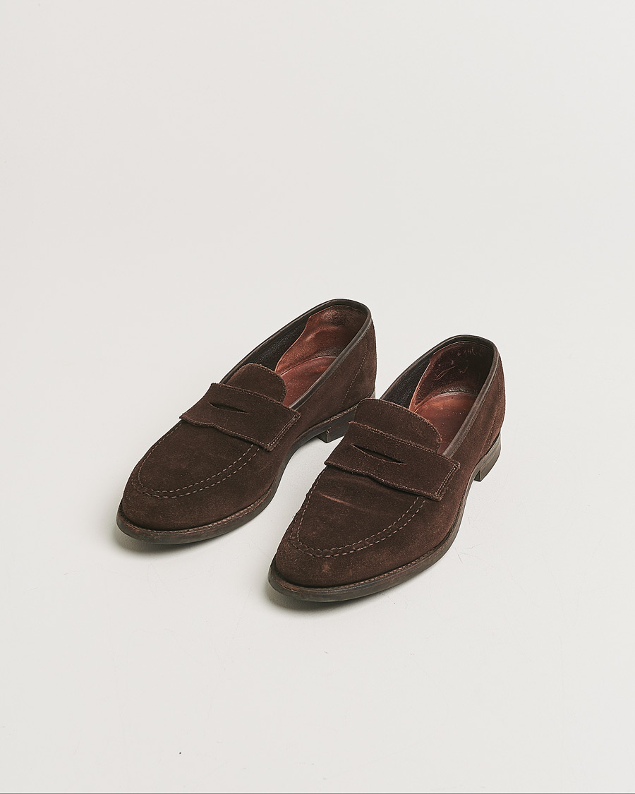 Herren | Pre-owned Schuhe | Pre-owned | Crockett & Jones Harvard City Sole Dark Brown Suede