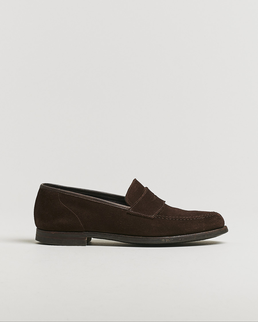 Herren | Pre-owned Schuhe | Pre-owned | Crockett & Jones Harvard City Sole Dark Brown Suede
