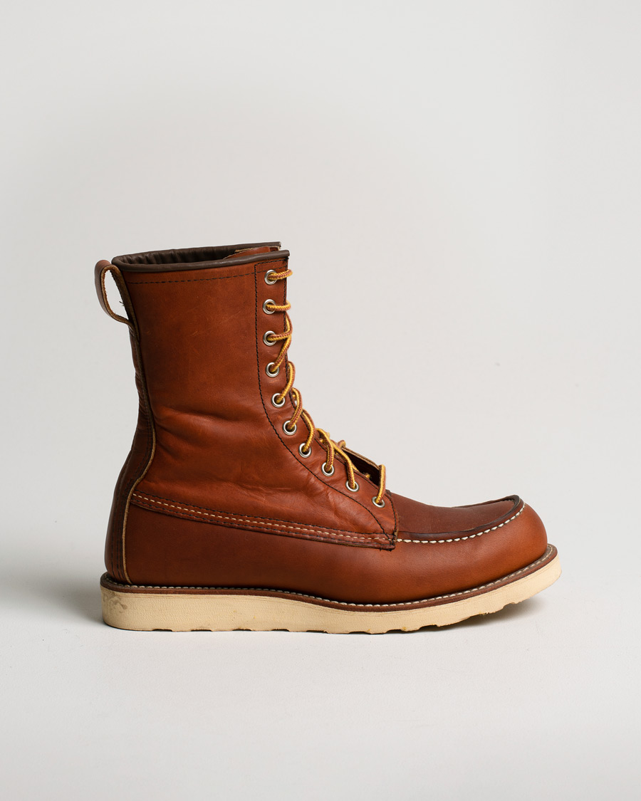 Herren | Red Wing Shoes Moc Toe High Boot Oro Slick Leather | Pre-owned | Red Wing Shoes Moc Toe High Boot Oro Slick Leather