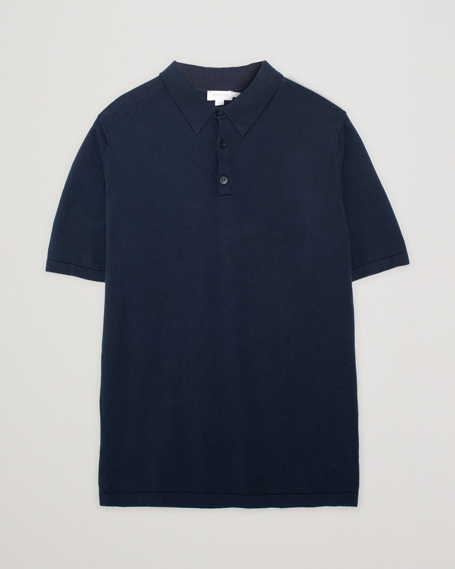 Herren | Poloshirts | Pre-owned | John Smedley Adrian Slim Fit Sea Island Polo Navy