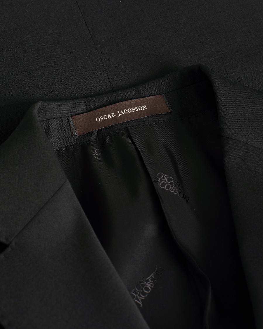 Herren | Oscar Jacobson Edmund Wool Stretch Suit Black 44 - 46 | Pre-owned | Oscar Jacobson Edmund Wool Stretch Suit Black 44 - 46
