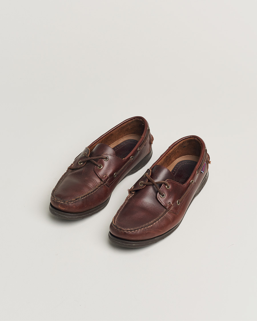 Herren | Sebago Endeavor Oiled Leather Boat Shoe Brown | Pre-owned | Sebago Endeavor Oiled Leather Boat Shoe Brown