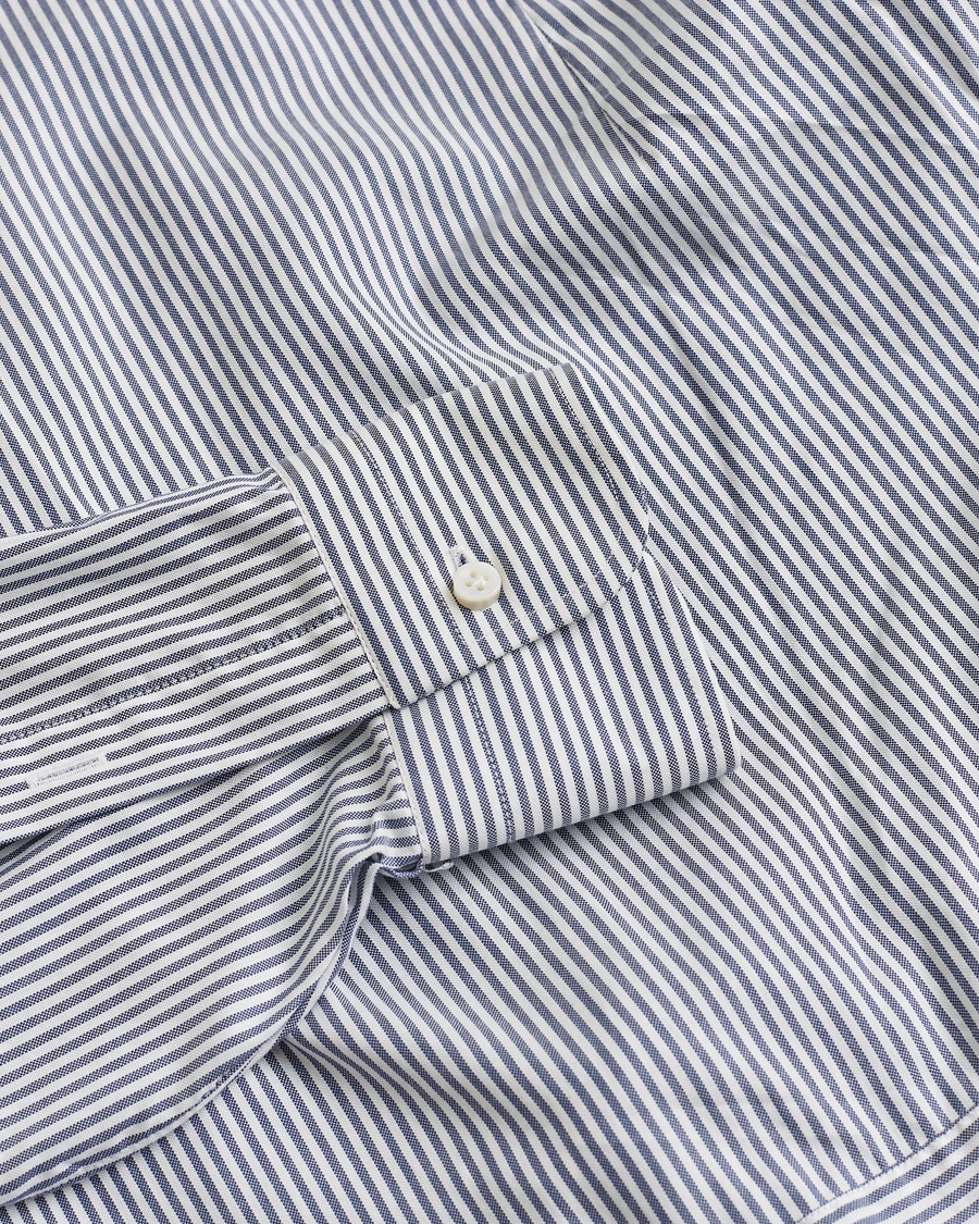 Herren | Barba Napoli Cutaway Shirt Blue Striped 40 - M | Pre-owned | Barba Napoli Cutaway Shirt Blue Striped 40 - M