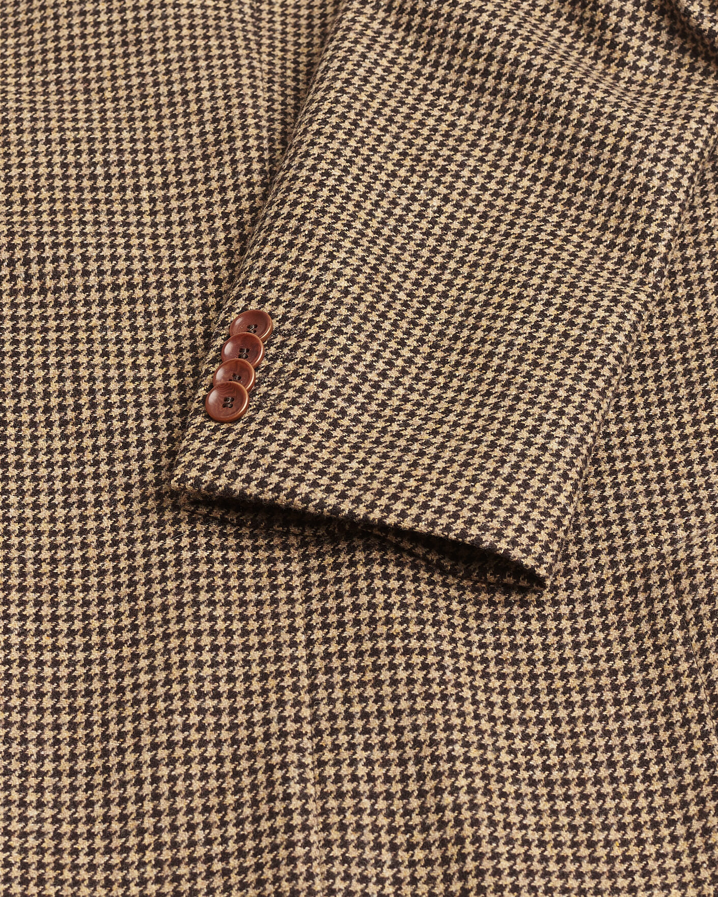 Herren | Pre-owned Sakkos | Pre-owned | Oscar Jacobson Einar Houndstooth Wool Blazer Brown 50