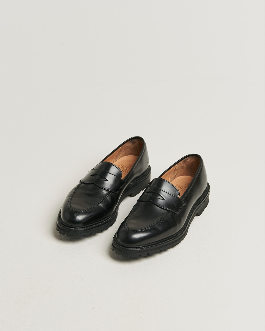 Herren | Crockett & Jones Henley 3 Loafers Black Cavalry Calf UK8 - EU42 | Pre-owned | Crockett & Jones Henley 3 Loafers Black Cavalry Calf UK8 - EU42