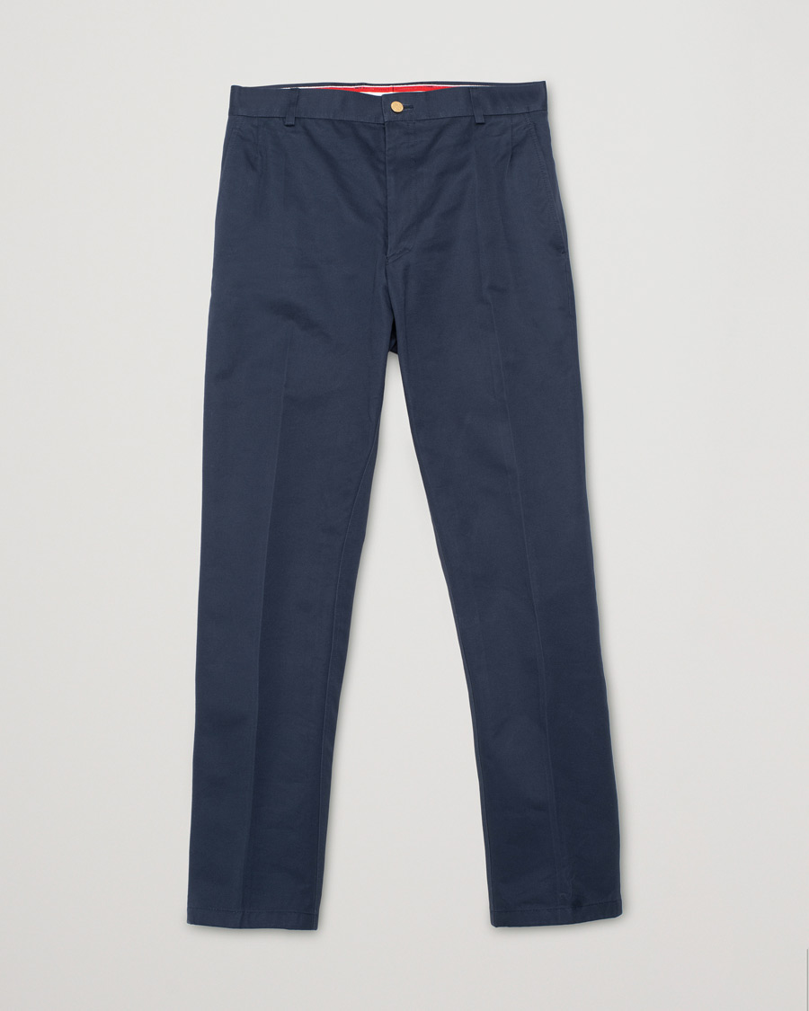 Herren | Pre-owned Hosen | Pre-owned | Thom Browne Unconstructed Cotton Twill Chinos Navy