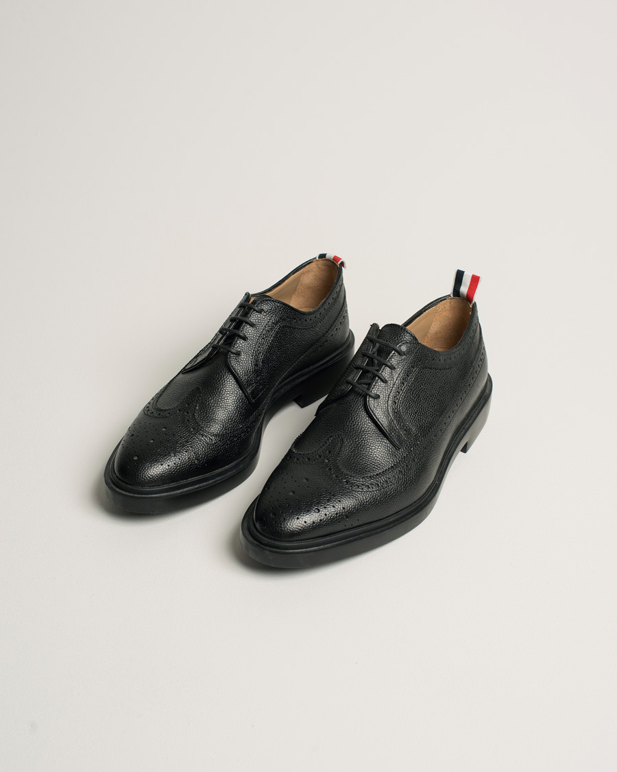 Herren | Thom Browne Lightweight Longwing Brogues Black | Pre-owned | Thom Browne Lightweight Longwing Brogues Black