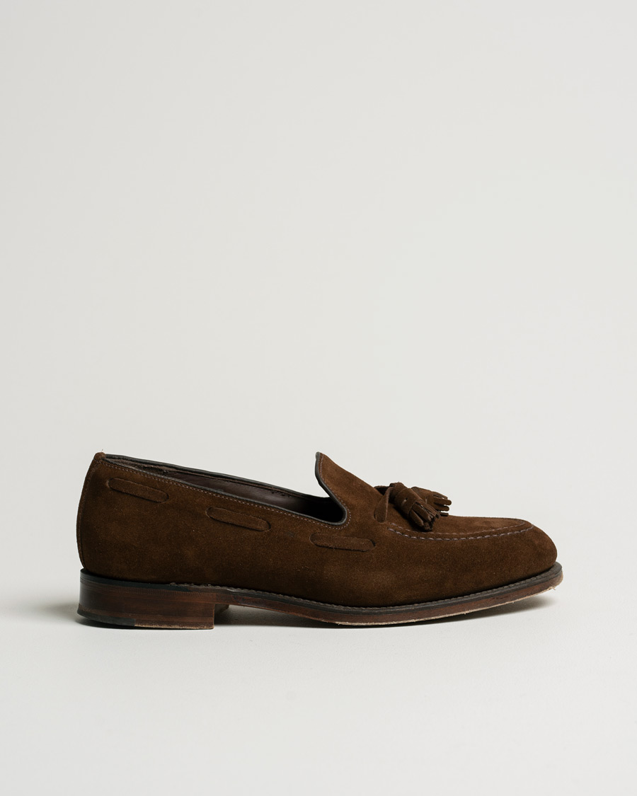 Herren | Loake 1880 Russell Tassel Loafer Polo Oiled Suede | Pre-owned | Loake 1880 Russell Tassel Loafer Polo Oiled Suede