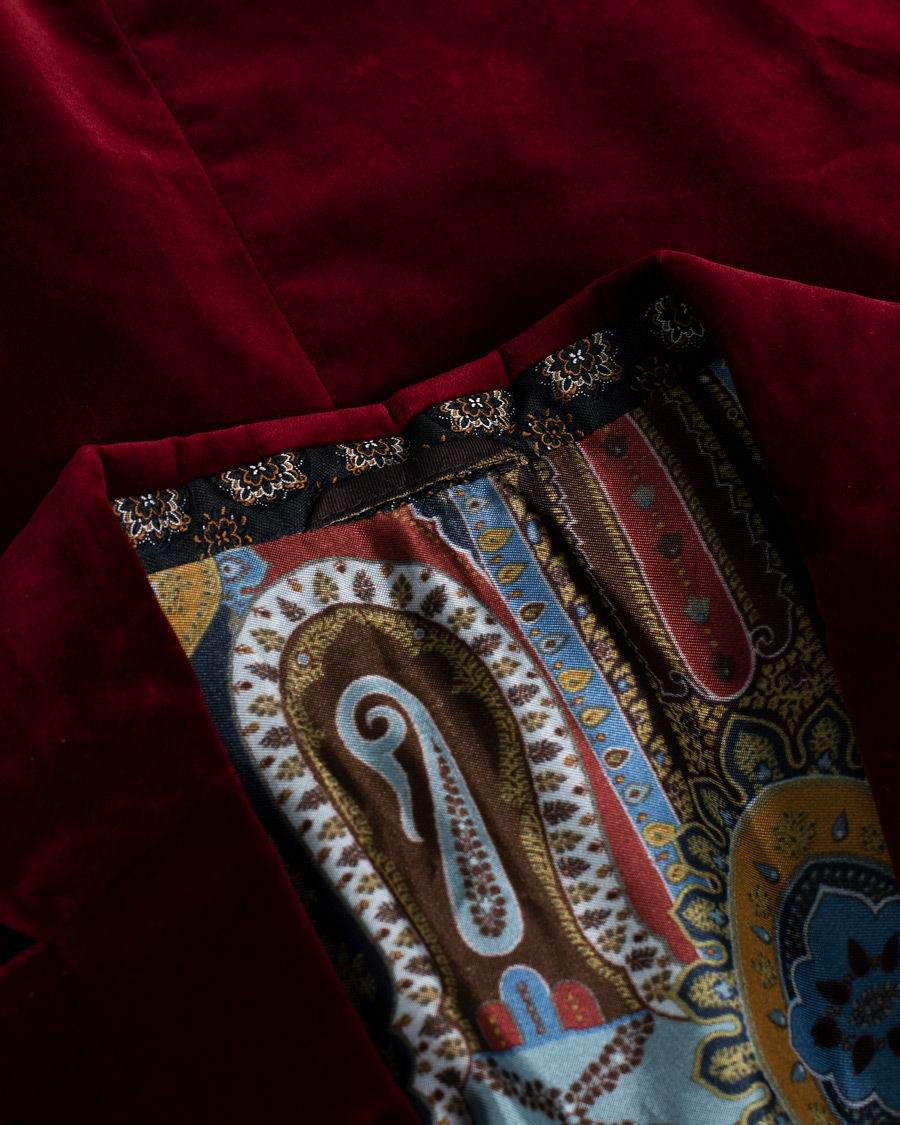 Herren | Sakkos | Pre-owned | Etro Soft Velvet Blazer Burgundy