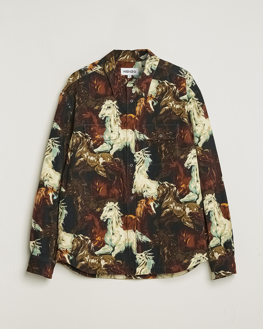 Herren | Jacken | Pre-owned | KENZO Chevwaux Printed Overshirt Multi