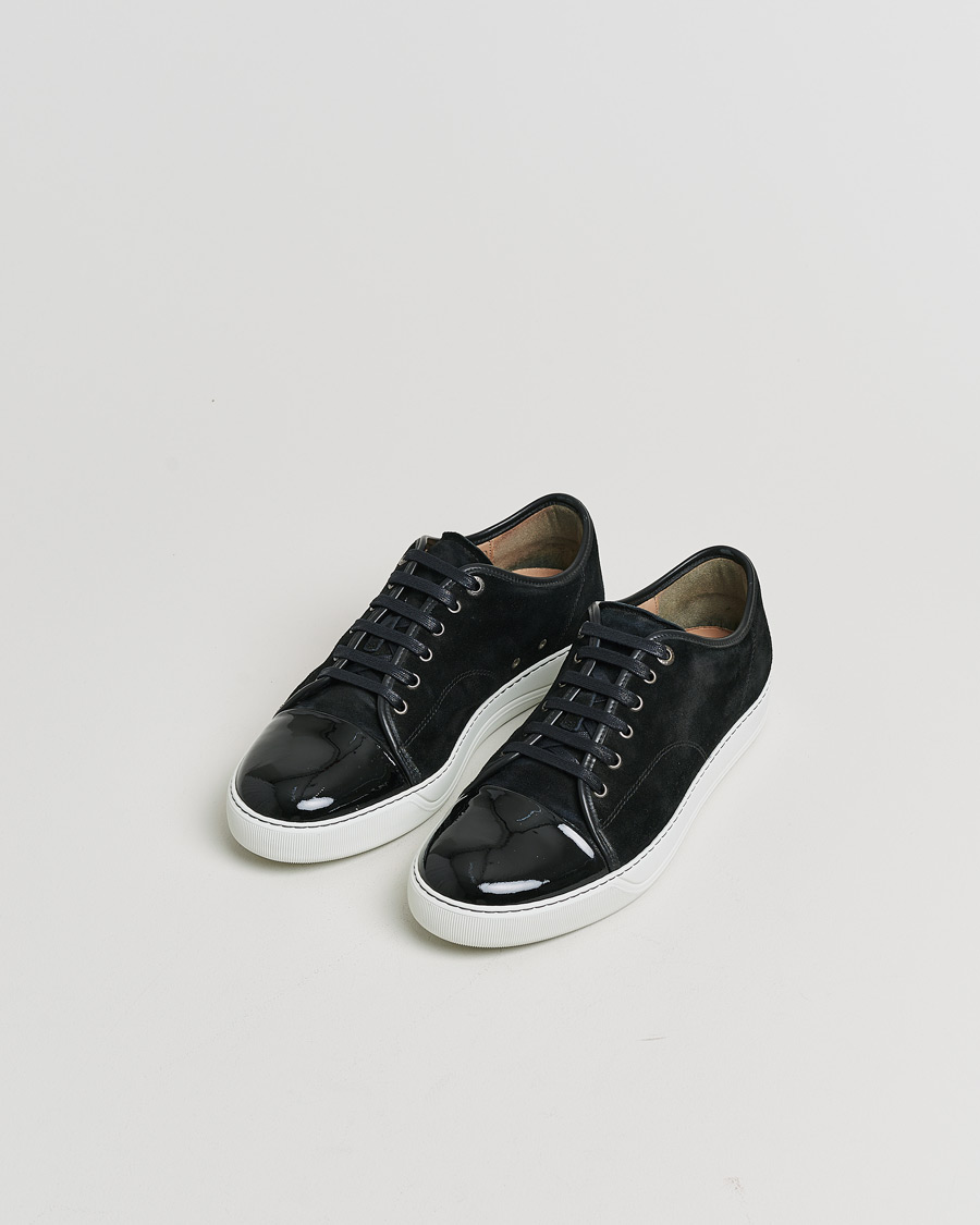 Herren | Pre-owned Schuhe | Pre-owned | Lanvin DBB1 Patent Cap Toe Sneaker Black UK10 - EU44
