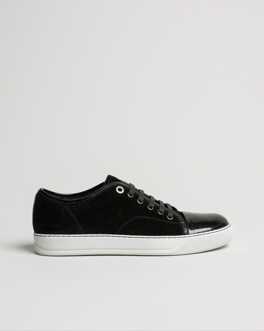 Herren | Lanvin Patent Cap Toe Sneaker Black | Pre-owned | Lanvin Patent Cap Toe Sneaker Black