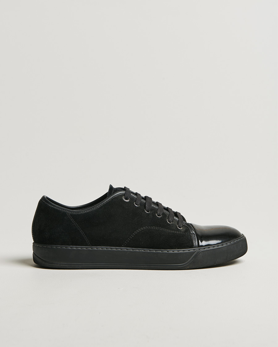 Herren | Lanvin Patent Cap Toe Sneaker Black/Black | Pre-owned | Lanvin Patent Cap Toe Sneaker Black/Black