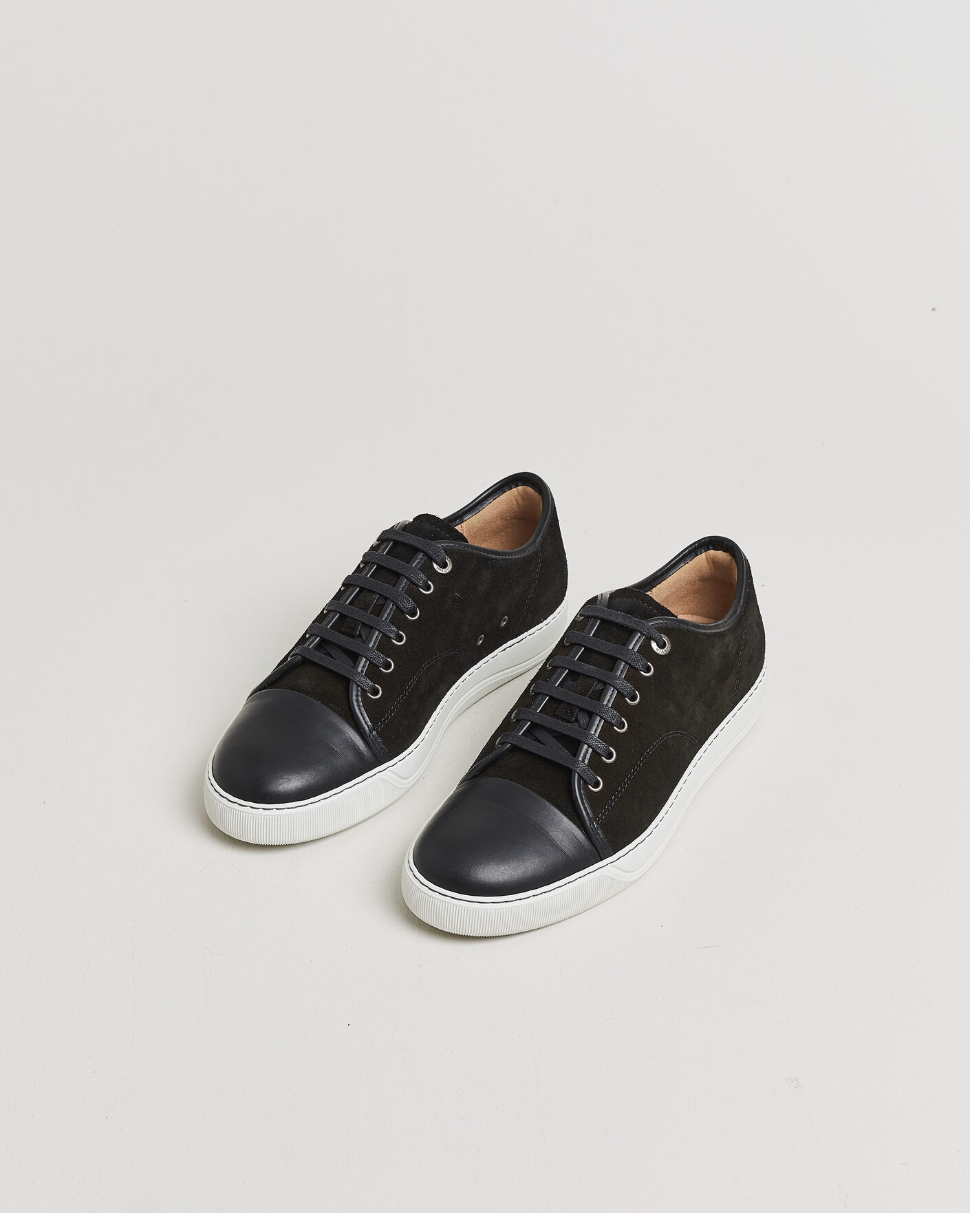 Herren | Pre-owned Schuhe | Pre-owned | Lanvin DBB1 Nappa Cap Toe Sneaker Black UK8 - EU42