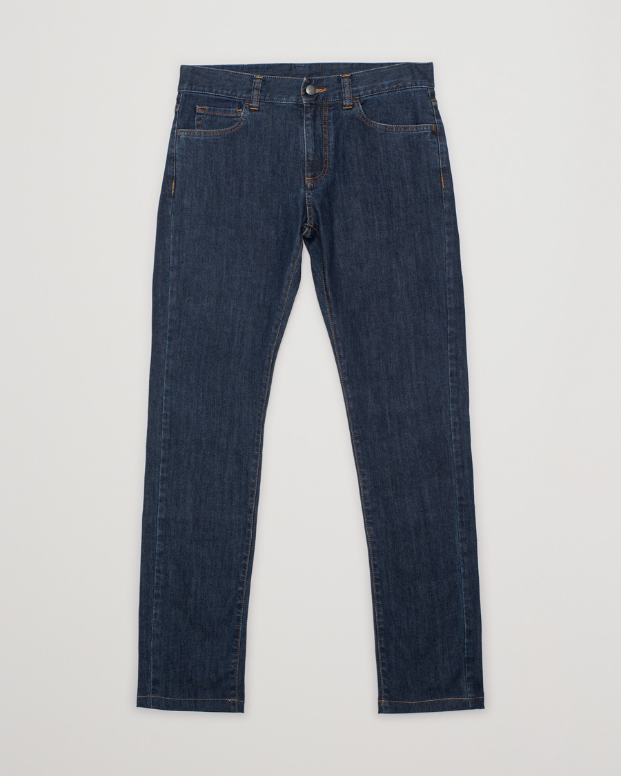 Herren | Jeans | Pre-owned | Canali Slim Fit Stretch Jeans Dark Blue Wash